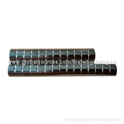 Sintered NdFeB magnet, measures (D)6*3mm, with strong magnetism, surface is covered with nickel